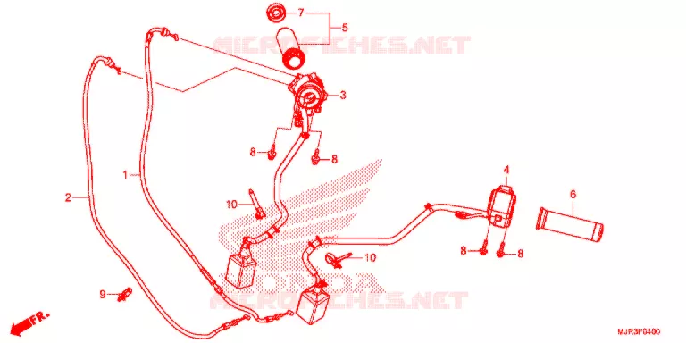 COMMODOS - POIGNEES - CABLES Honda MOTO 1800 GOLD-WING 2014  GL1800CE