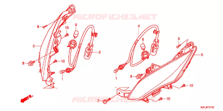 CLIGNOTANT AVANT Honda SCOOTER 110 VISION 2014  NSC110WHE