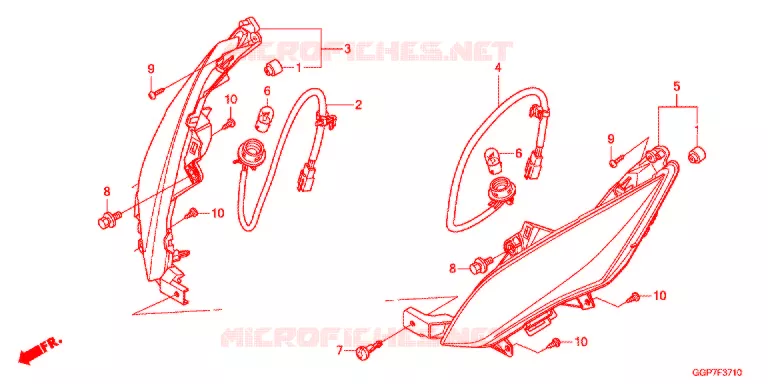 CLIGNOTANT AVANT Honda SCOOTER 50 VISION 2012  NSC50MPDC