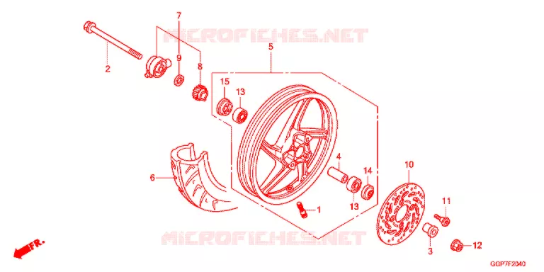 ROUE AVANT Honda SCOOTER 50 VISION 2012  NSC50MPDC