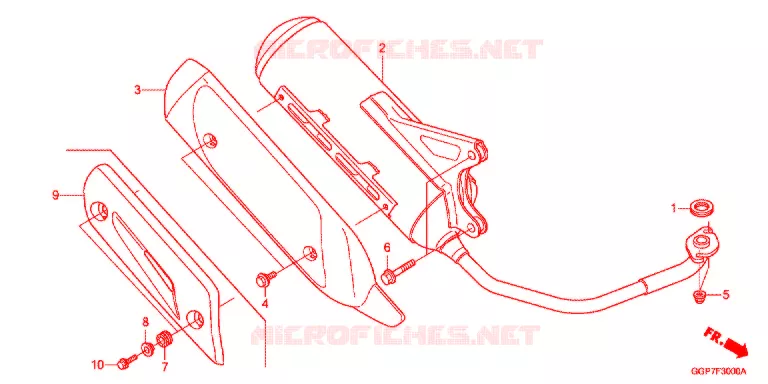 SILENCIEUX D'ECHAPPEMENT Honda SCOOTER 50 VISION 2012  NSC50MPDC