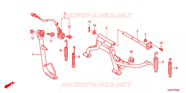 BEQUILLE Honda SCOOTER 50 VISION 2012  NSC50MPDC