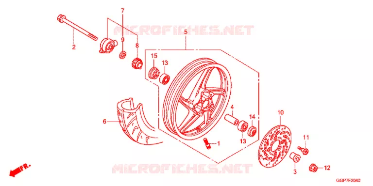 ROUE AVANT Honda SCOOTER 50 VISION 2013  NSC50MPDC