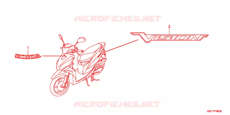 t (NSC50/MPD/WH) Honda SCOOTER 50 VISION 2013  NSC50MPDC