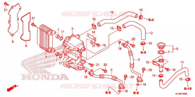RADIATEUR D'HUILE Honda ATV 700 PIONEER 2019  SXS700M4DK