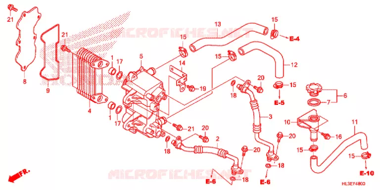 RADIATEUR D'HUILE Honda ATV 700 PIONEER 2019  SXS700M4K