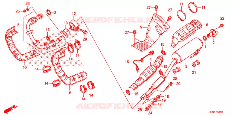 SILENCIEUX D'ECHAPPEMENT Honda ATV 700 PIONEER 2019  SXS700M4K