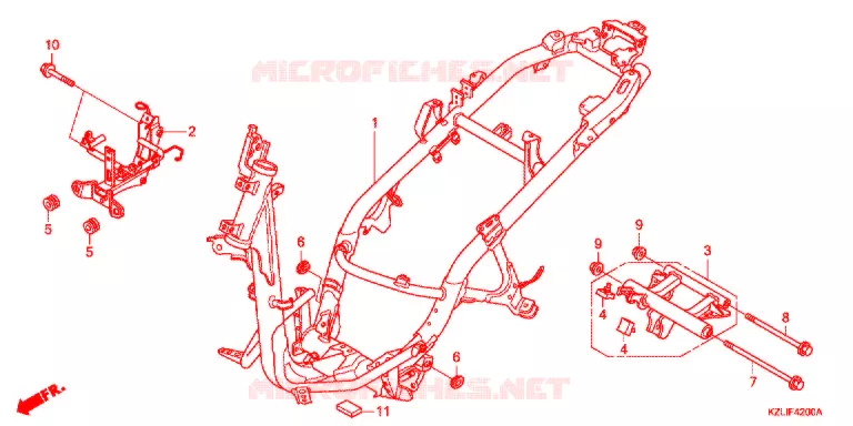 CADRE Honda SCOOTER 110 SPACY 2015  NSC110SC