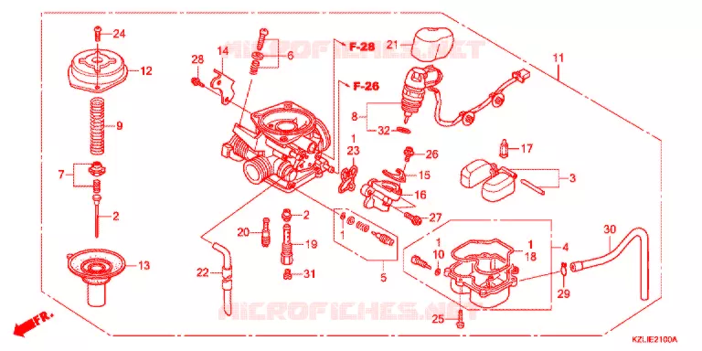 CARBURATEUR Honda SCOOTER 110 SPACY 2012  NSC110SC