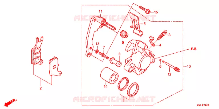 ETRIER DE FREIN AVANT Honda SCOOTER 110 SPACY 2016  NSC110SC