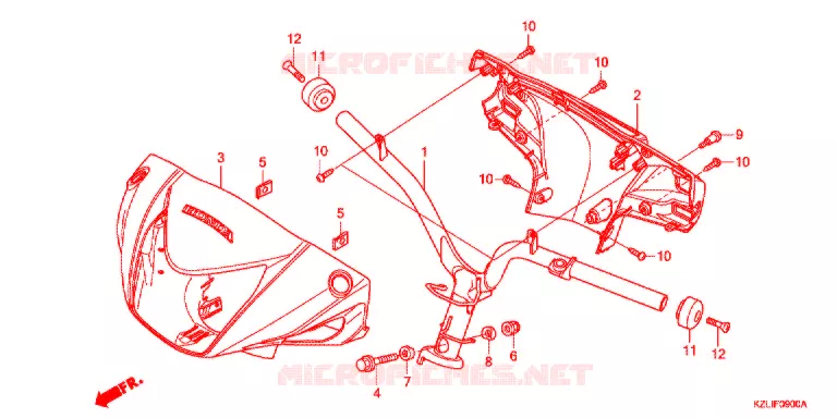 GUIDON - CARENAGE Honda SCOOTER 110 SPACY 2012  NSC110SC