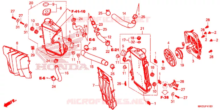 RADIATEUR Honda MOTO 450 CRF 2019  CRF450LK