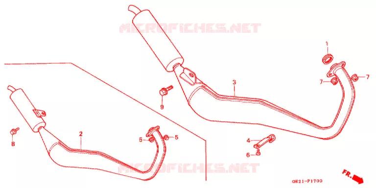 SILENCIEUX D'ECHAPPEMENT Honda MOTO 50 other-models 1987  NS50FH
