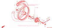 ROUE ARRIERE pour Honda NS 50 F TYPE II de 1989