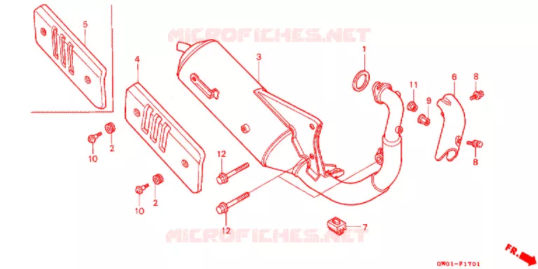 SILENCIEUX D'ECHAPPEMENT (2) Honda SCOOTER 50 DIO 1990  SK50ML