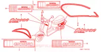 AUTOCOLLANTS pour Honda GIORNO 50 DELUXE SPRING COLLECTION de 1999