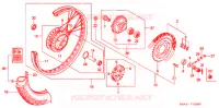 ROUE ARRIERE pour Honda PRESS CUB 50 DELUXE de 1996