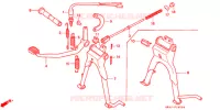 PEDALE DE FREIN   BEQUILLE CENTRALE pour Honda PRESS CUB 50 STANDARD de 1995