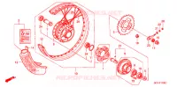 ROUE ARRIERE pour Honda LITTLE CUB 50 de 2001
