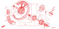 ROUE ARRIERE pour Honda LITTLE CUB 50 de 2001