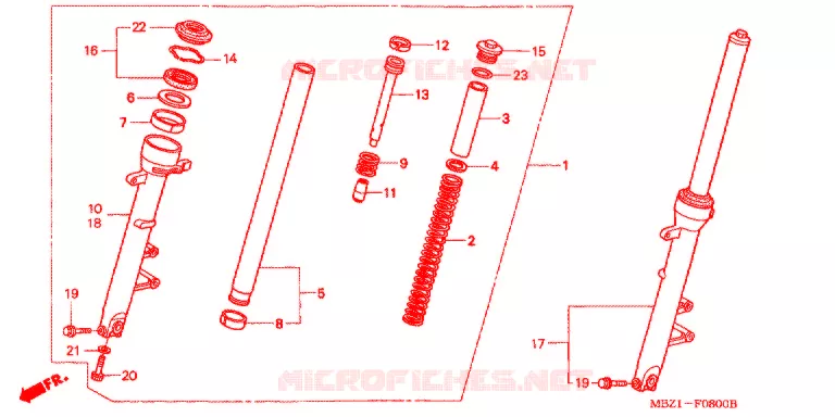 FOURCHE Honda MOTO 600 HORNET 2000  CB600F2Y