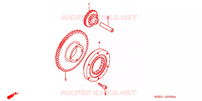 ROUE LIBRE DE DEMARREUR Honda MOTO 600 HORNET 2000  CB600F2Y