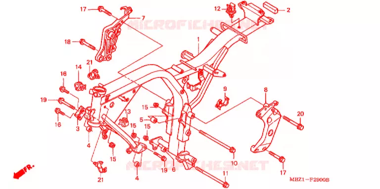 CADRE Honda MOTO 600 HORNET 1998  CB600FW