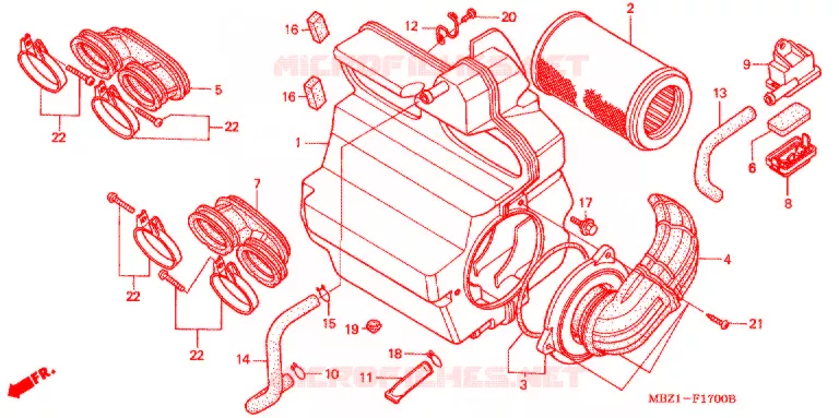 FILTRE A AIR Honda MOTO 600 HORNET 1998  CB600FW