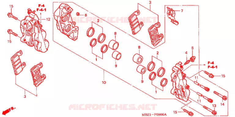 ETRIER DE FREIN AVANT Honda MOTO 600 HORNET 1999  CB600FX