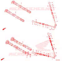 ARBRE A CAMES   SOUPAPE pour Honda CBR 600 ROSSI de 2002
