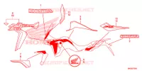 AUTOCOLLANTS (2) pour Honda AFRICA TWIN 1000 TRICOLOR de 2019