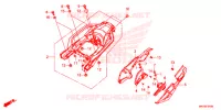 COUVERCLE LATERAL   PORTE BAGAGE ARRIERE (CRF1000A/AL/D/DL) pour Honda AFRICA TWIN 1000 TRICOLOR de 2019
