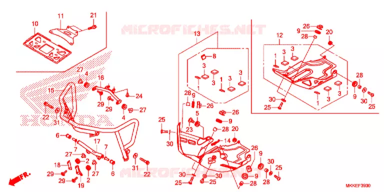 FRONT SIDE PIPE/SKID PLATE Honda MOTO 1000 AFRICA-TWIN 2019  CRF1000AK