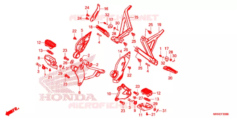 REPOSE PIED Honda MOTO 1000 AFRICA-TWIN 2019  CRF1000AK