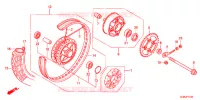 ROUE ARRIERE pour Honda SUPER CUB 50 PRO -J- de 2012