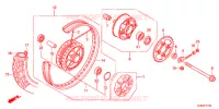 ROUE ARRIERE pour Honda SUPER CUB 50 PRO -XJ- de 2014