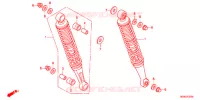 AMORTISSEUR ARRIERE pour Honda SUPER CUB 50 POST OFFICE, RED, with basket and heated handled de 2012