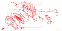 FILTRE A AIR pour Honda SUPER CUB 50 POST OFFICE, RED, with basket and heated handled de 2012