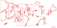 LEVIER DE GUIDON   CABLE   COMMODO pour Honda SUPER CUB 50 POST OFFICE, RED, with basket and heated handled de 2012