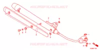 SILENCIEUX D'ECHAPPEMENT pour Honda SUPER CUB 50 POST OFFICE, RED, with basket and heated handled de 2012