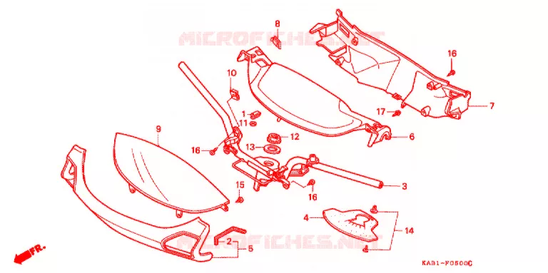 GUIDON - CARENAGE Honda SCOOTER 250 FREEWAY 1993  CH250K