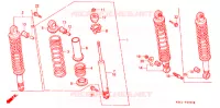 AMORTISSEUR ARRIERE pour Honda FUSION 250 de 1986