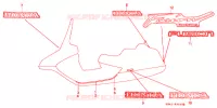AUTOCOLLANTS (1) pour Honda FUSION 250 de 1986