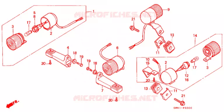 CLIGNOTANT Honda MOTO 80 CRM 1989  CRM80J