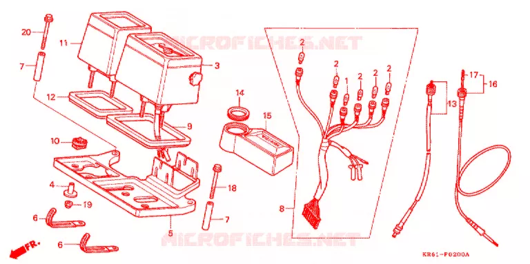 COMPTEUR (1) (XLR250RF/R2F) Honda MOTO 250 XL 1986  XLR250RF