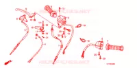 LEVIER DE GUIDON   CABLE   COMMODO pour Honda SUPER CUB 110 PRO de 2009