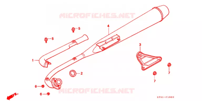 SILENCIEUX D'ECHAPPEMENT Honda MOTO 70 CUB 1993  C70DP