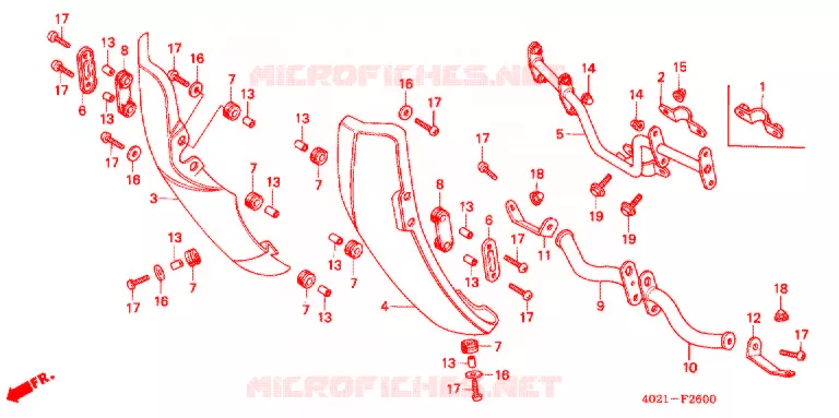 PROTEGE JAMBE Honda MOTO 125 CD 1993  CD125TP