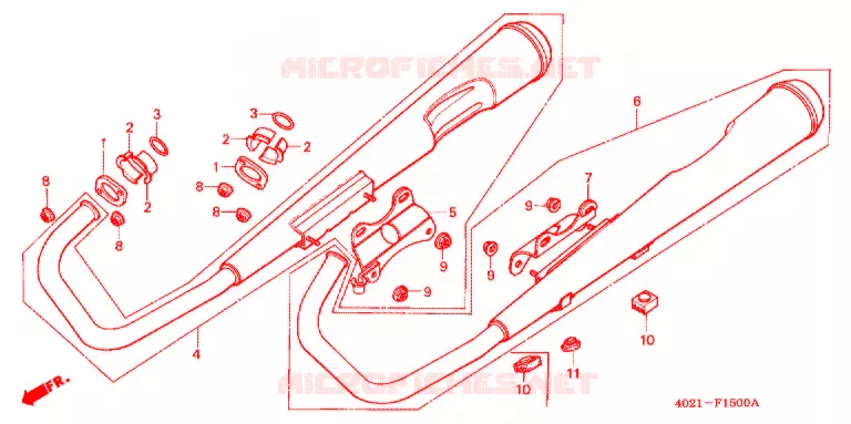 SILENCIEUX D'ECHAPPEMENT (1) Honda MOTO 125 CD 1994  CD125TS