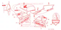 AUTOCOLLANTS (5) pour Honda NSR 250 SP 9 de 1990